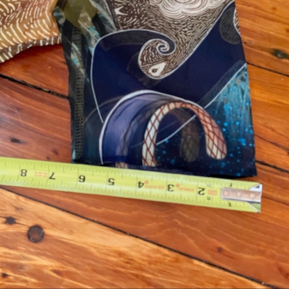 Silk print dress high-low, sheer & lined  $40 - Picture 11 of 15